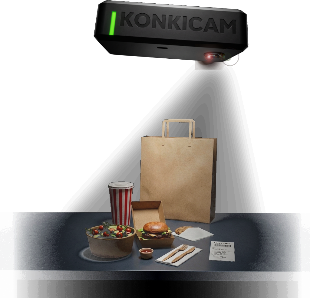 KonkiCam au-dessus d’une commande prête à partir